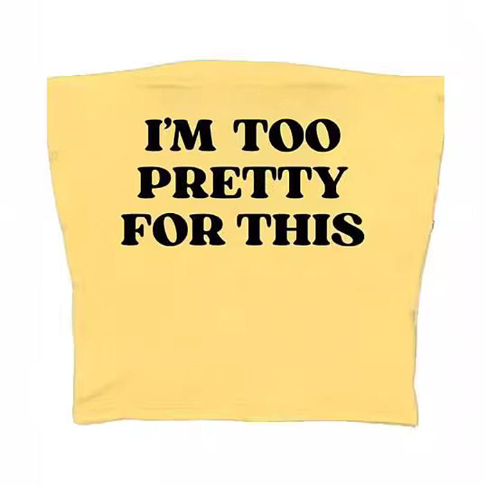 BLACK TOP WITH PINK TEXT FOR CASUAL WEAR