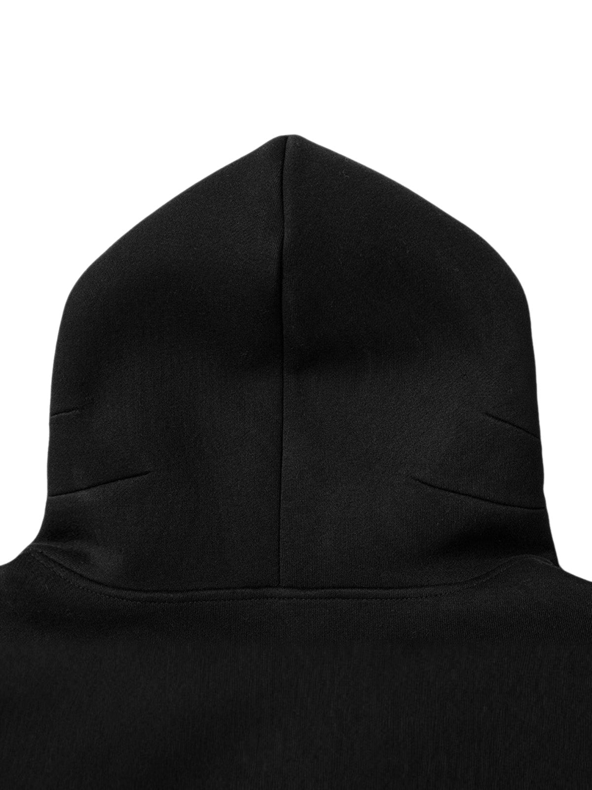 BLACK ZIP-UP HOODIE WITH PATCHES AND EMBROIDERED ZIP LONG SLEEVE DESIGN