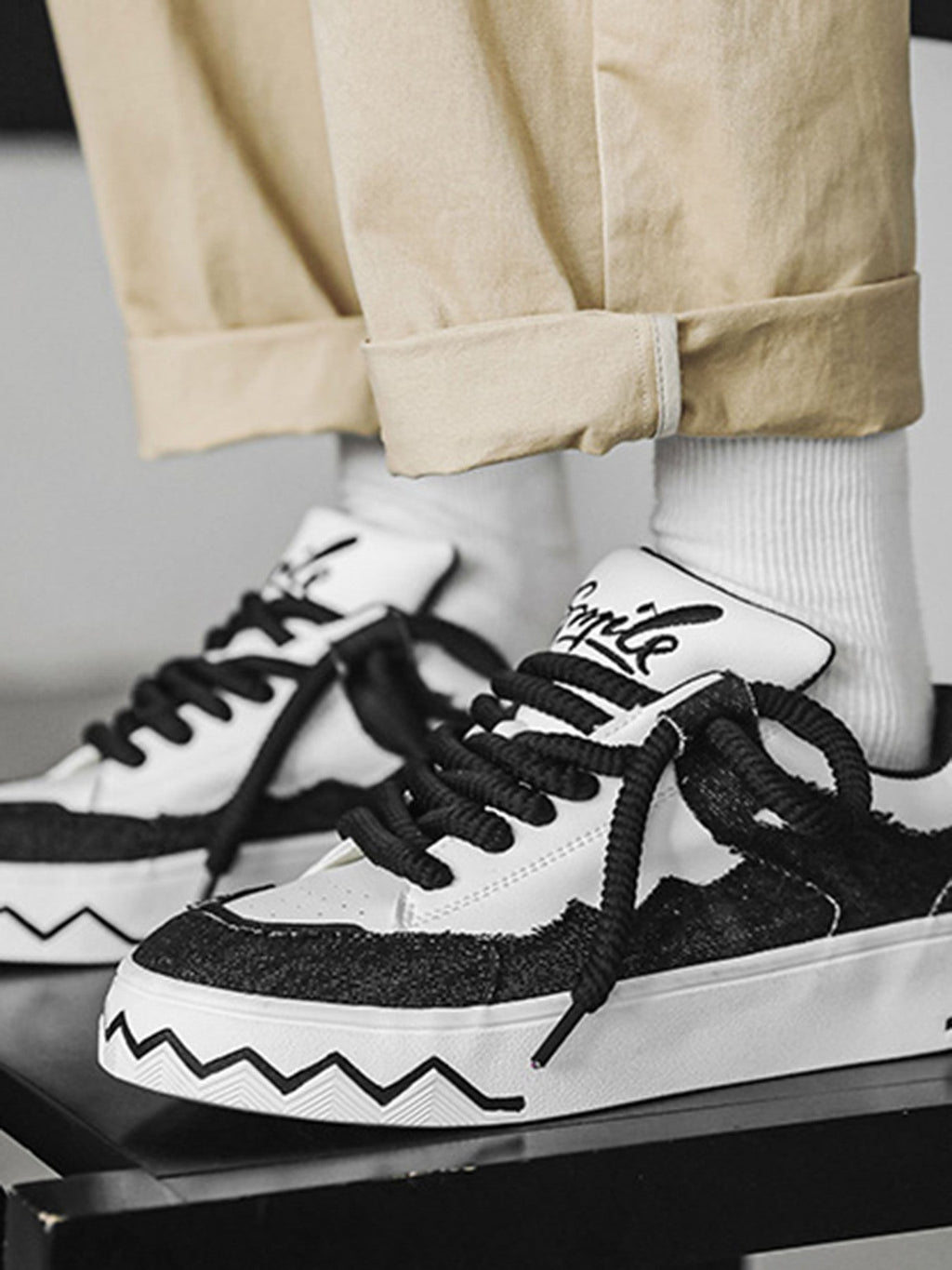 BLUE AND WHITE SNEAKERS