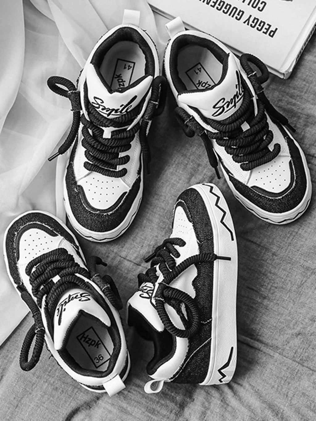 BLUE AND WHITE SNEAKERS