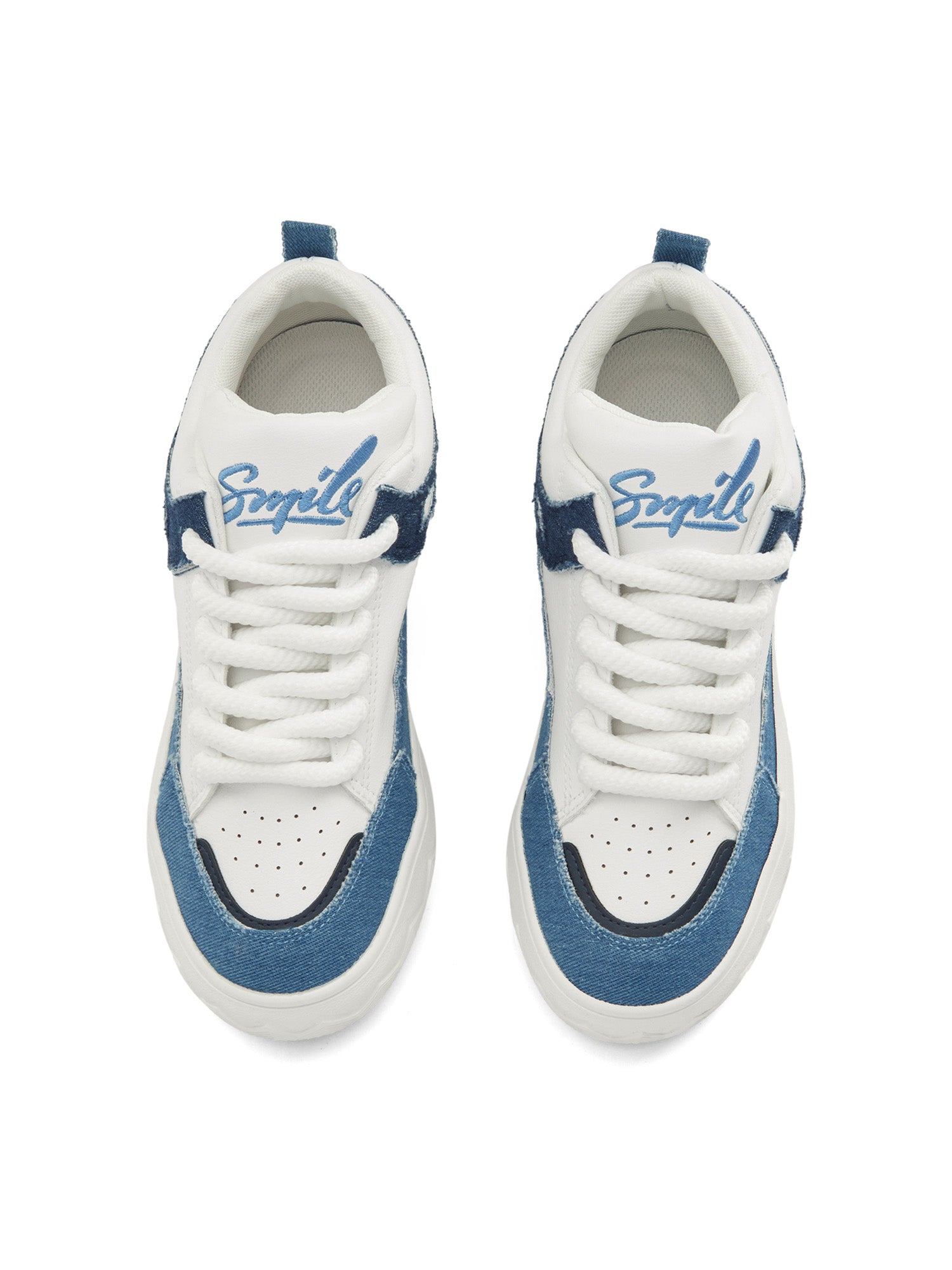 BLUE AND WHITE SNEAKERS