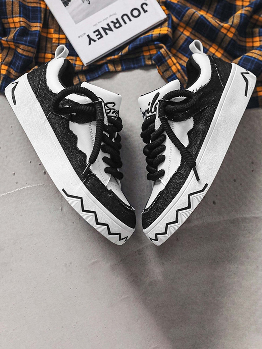 BLUE AND WHITE SNEAKERS