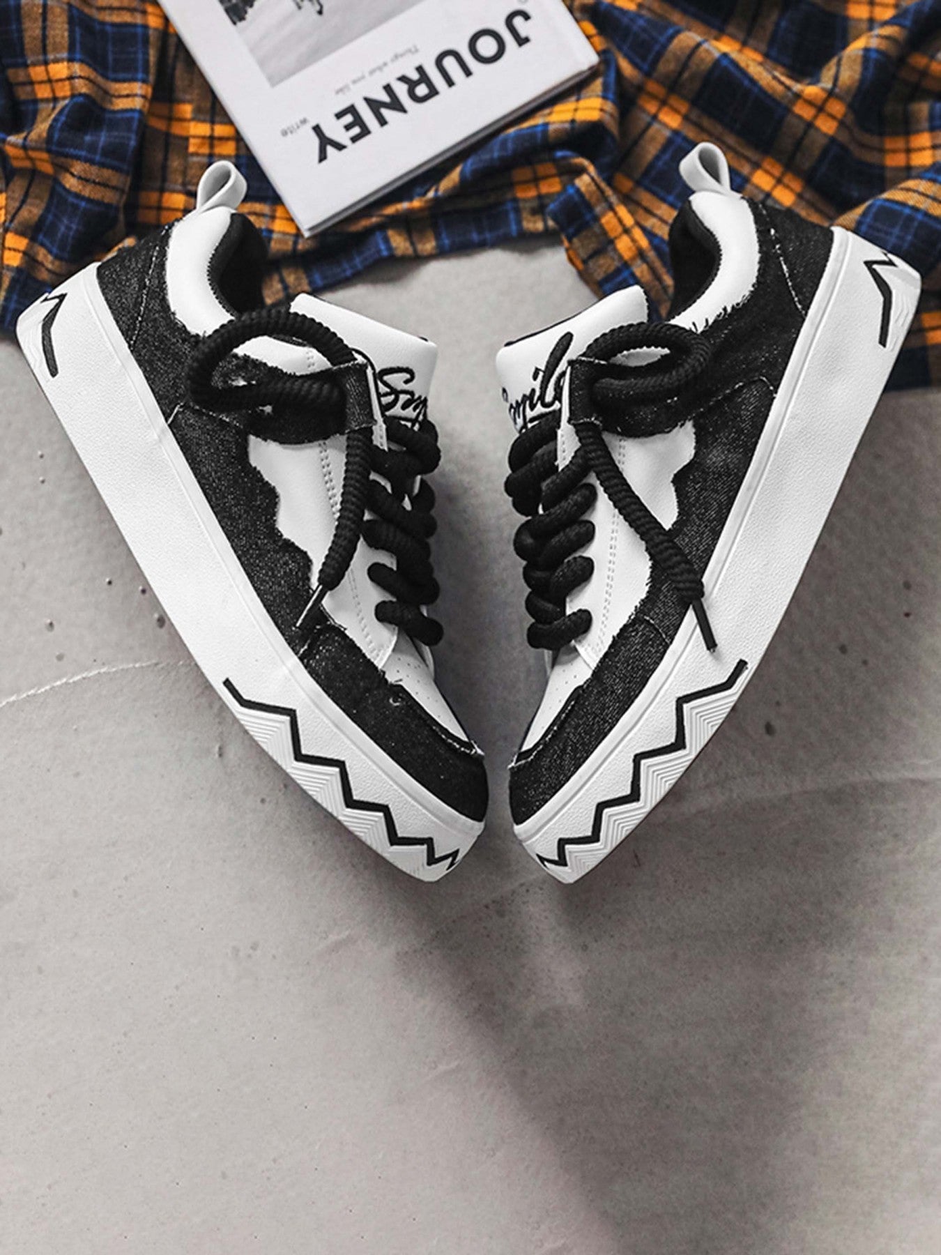 BLUE AND WHITE SNEAKERS