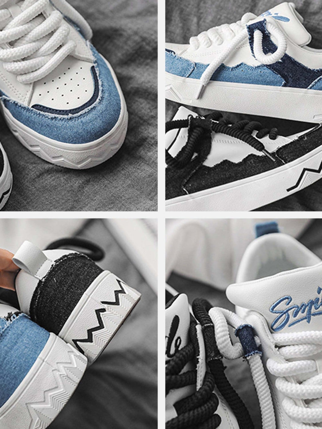 BLUE AND WHITE SNEAKERS