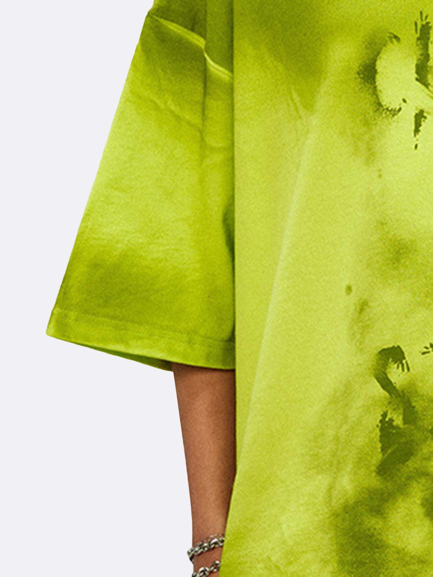 BLUE AND WHITE TIE-DYE SHORT SLEEVE T-SHIRT