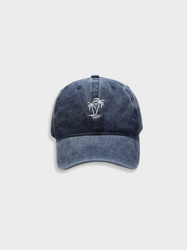BLUE BASEBALL CAP WITH DOUBLE PALM DESIGN FOR SUPERIOR GRIP