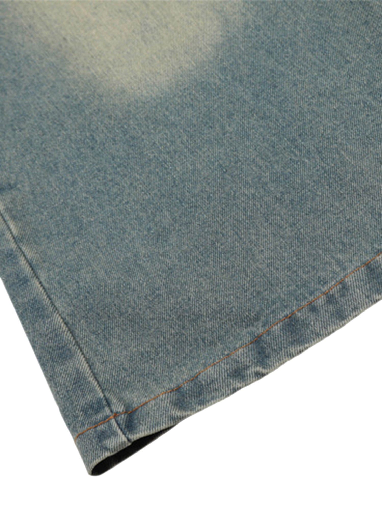 BLUE DENIM CARGO PANTS WITH PINK STAR BELT CASUAL MID WAIST TRENDY