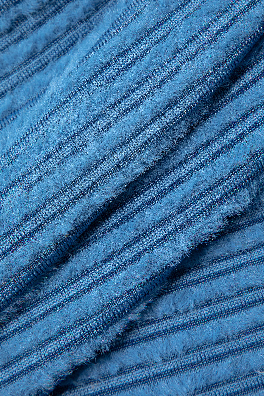 BLUE KNIT HALTER TOP AND SKIRT SET CASUAL JERSEY SETS