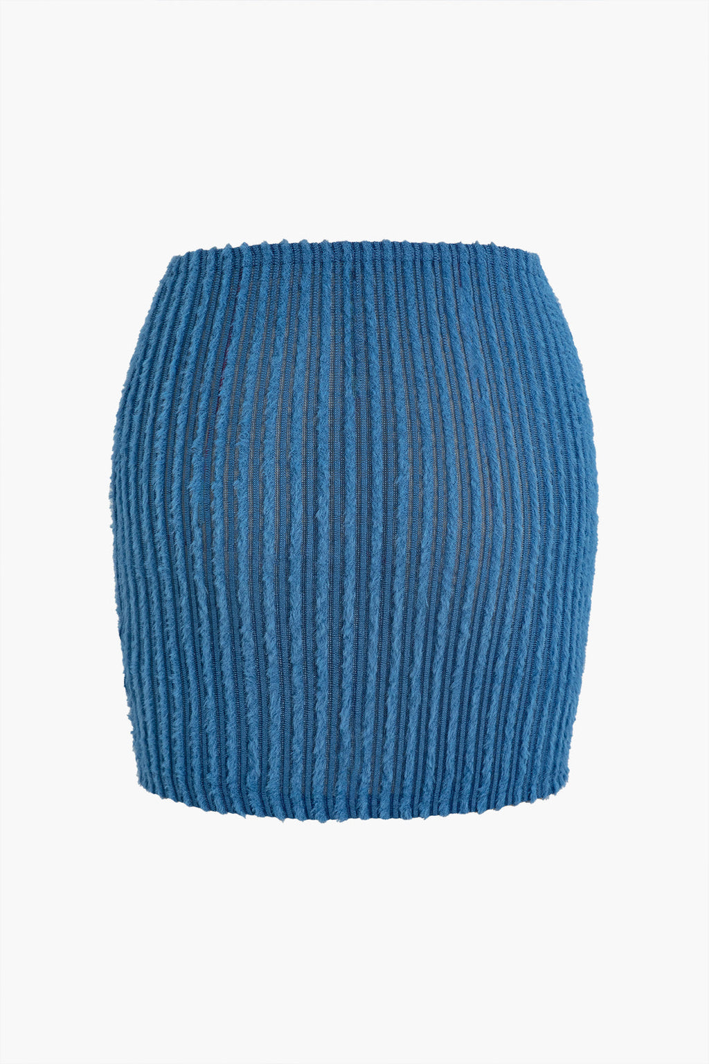 BLUE KNIT HALTER TOP AND SKIRT SET CASUAL JERSEY SETS