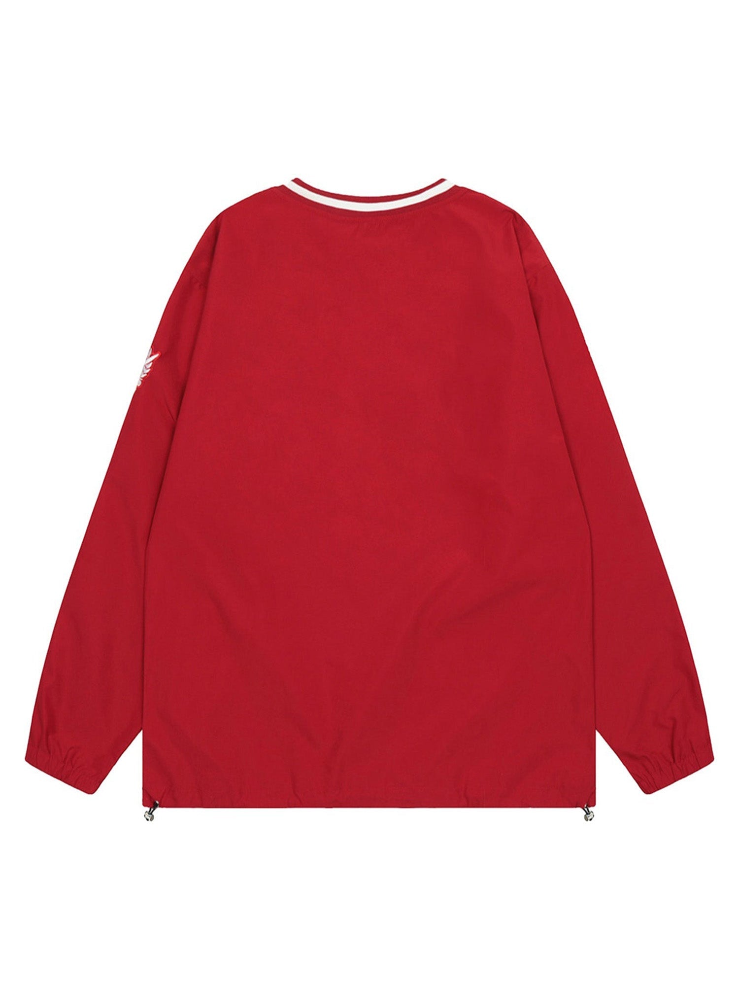 BLUE LONG SLEEVE SHIRT WITH EMBROIDERED DETAIL