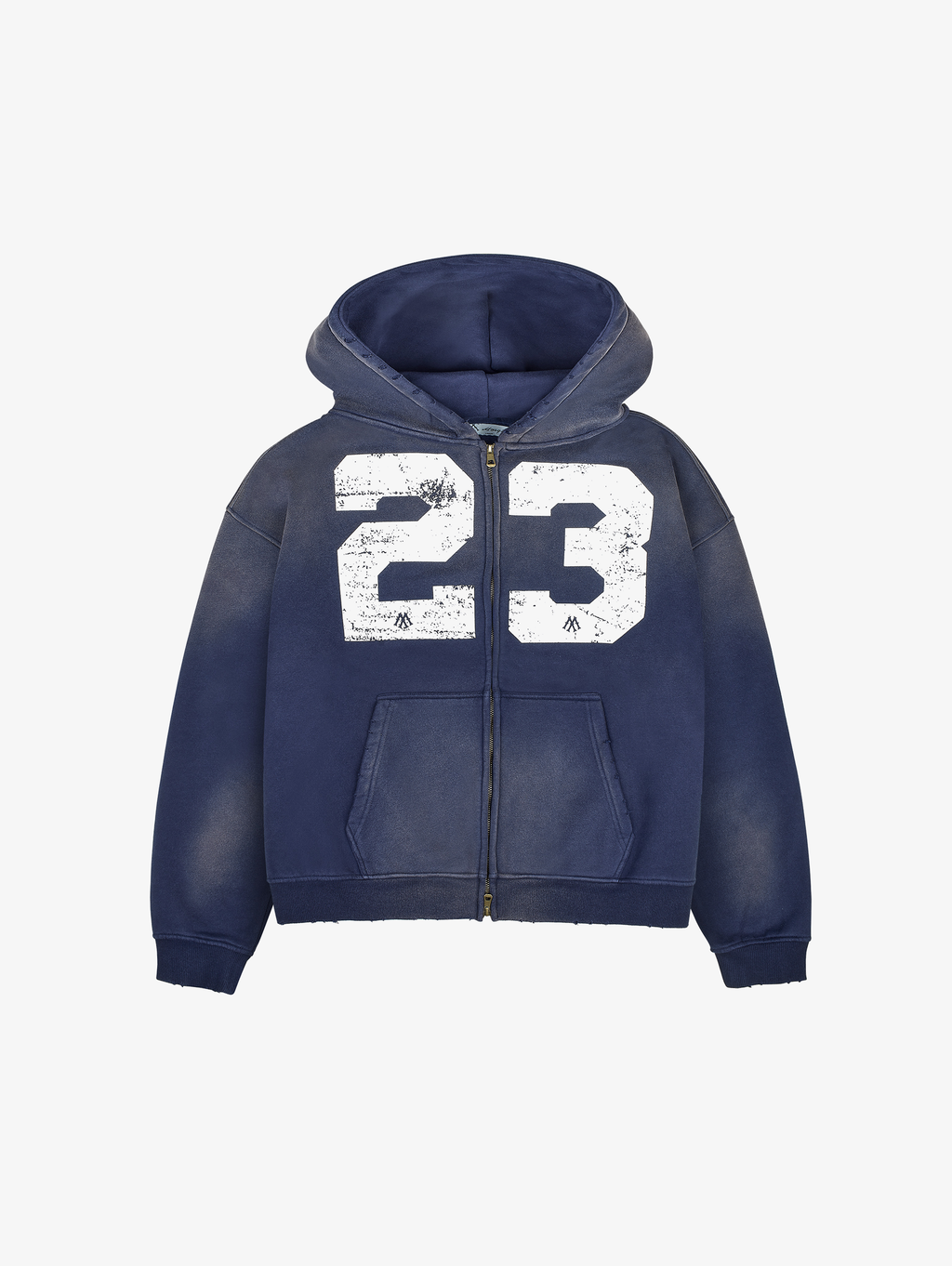 BLUE OVERSIZED ZIP-UP SWEATSHIRT WITH 23 - ULTIMATE COMFORT DESIGN