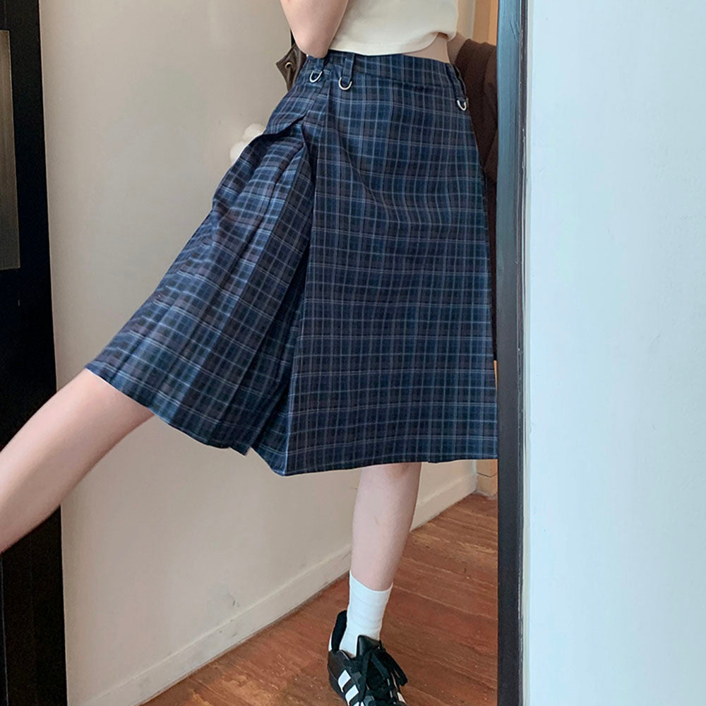 BLUE PLAID KILT SKIRT MODERN PLAID KILT