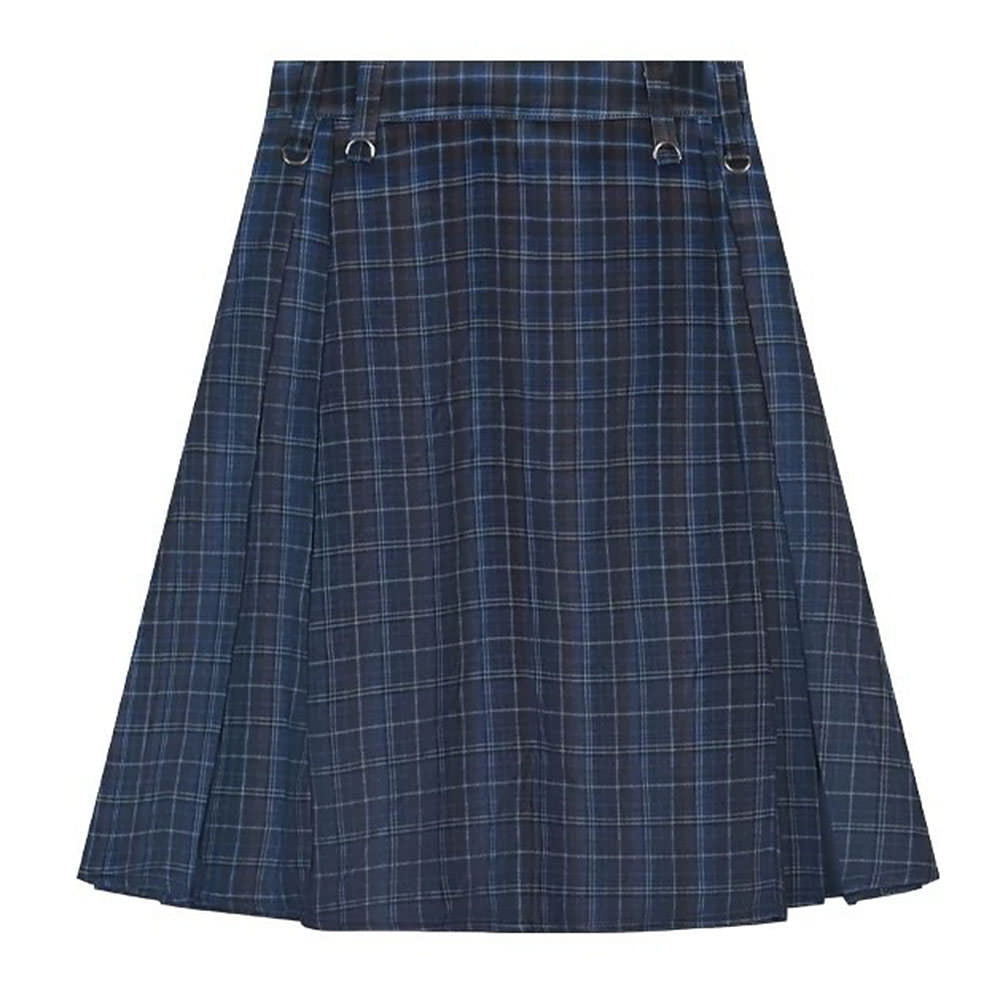 BLUE PLAID KILT SKIRT MODERN PLAID KILT