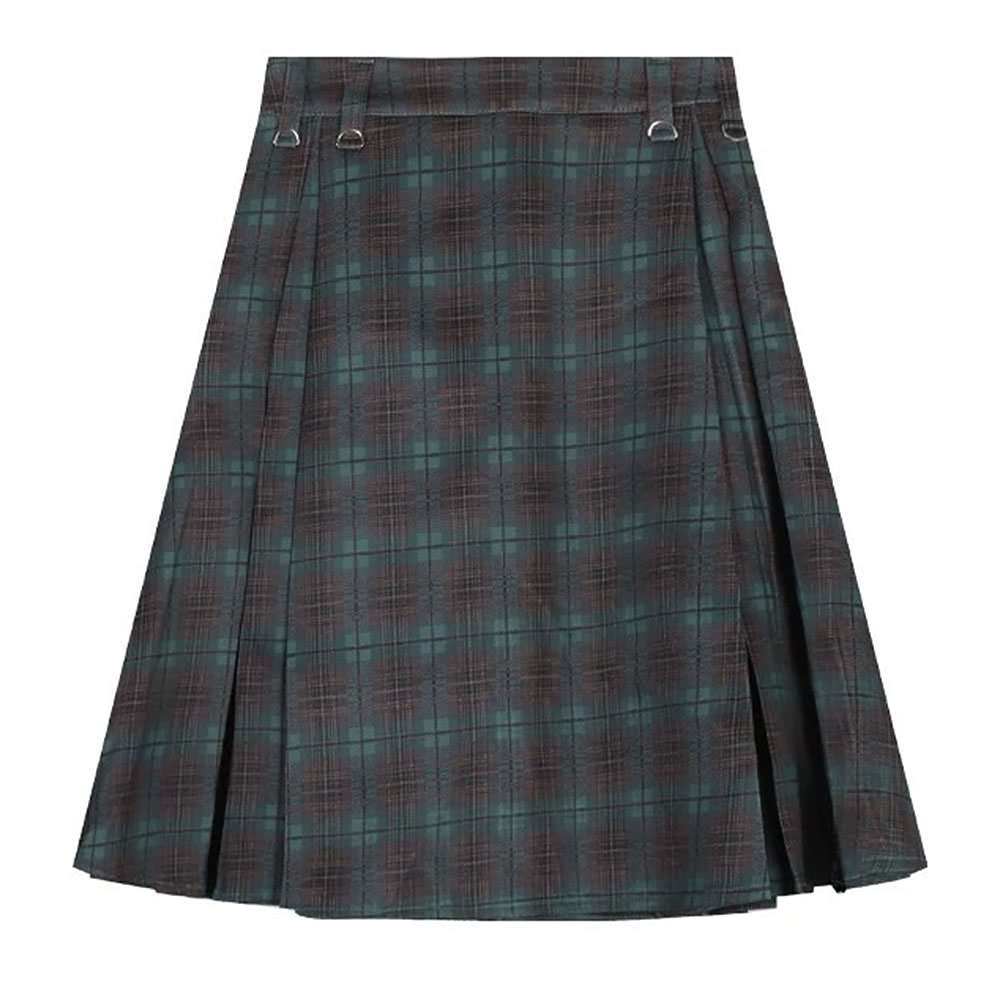BLUE PLAID KILT SKIRT MODERN PLAID KILT