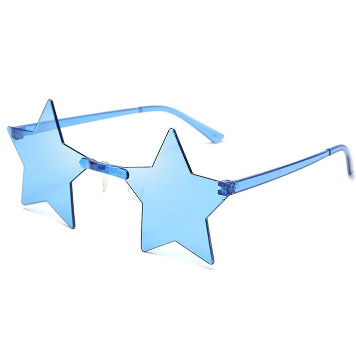 BLUE STAR-SHAPED SUNGLASSES FOR ADULTS