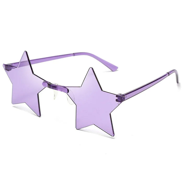 BLUE STAR-SHAPED SUNGLASSES FOR ADULTS