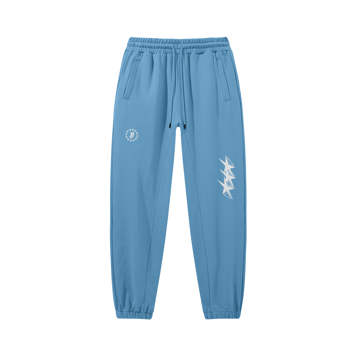 BLUE SWEATPANTS WITH STAR DESIGN FOR MAXIMUM PRODUCTIVITY