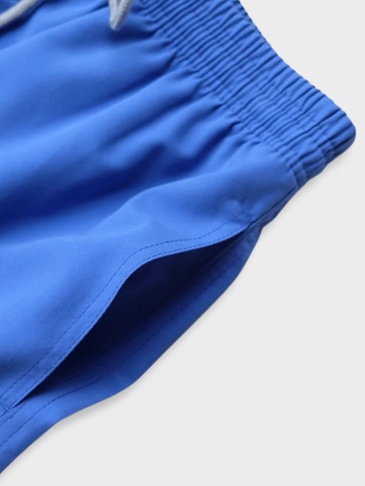 BLUE SWIM TRUNKS WITH DRAWSTRING - BEST FIT FOR YOUR SUMMER NEEDS