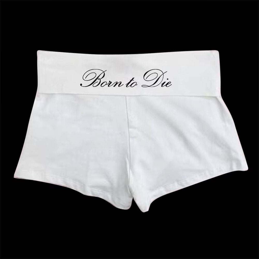 BORN TO DIE MICRO SHORTS Y2K MICRO SHORTS