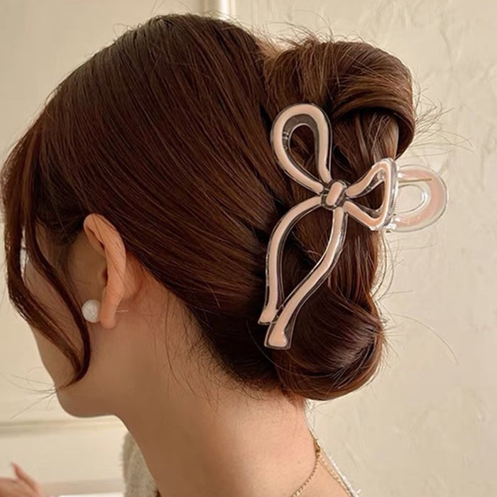 BOW-SHAPED HAIR CLAW CLIP FOR COQUETTE STYLE BOW HAIR ACCESSORIES