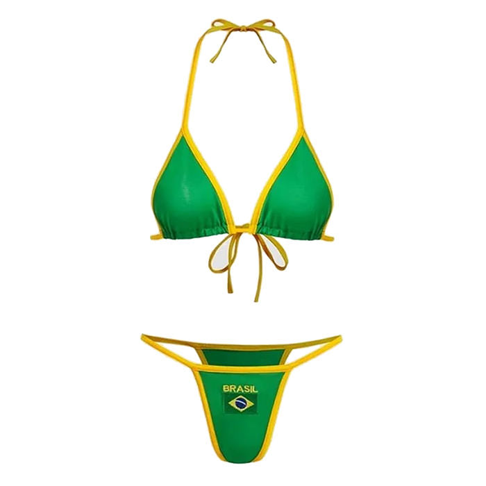 BRAZILIAN FLAG BIKINI TOP 80-85CM SWIMSUIT FOR ADULTS