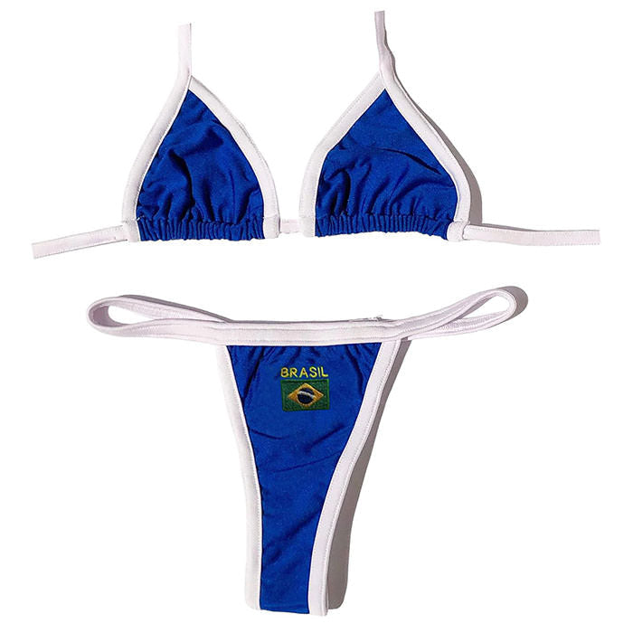 BRAZILIAN FLAG BIKINI TOP 80-85CM SWIMSUIT FOR ADULTS