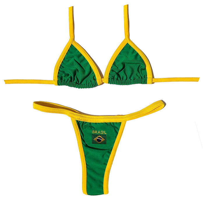 BRAZILIAN FLAG BIKINI TOP 80-85CM SWIMSUIT FOR ADULTS