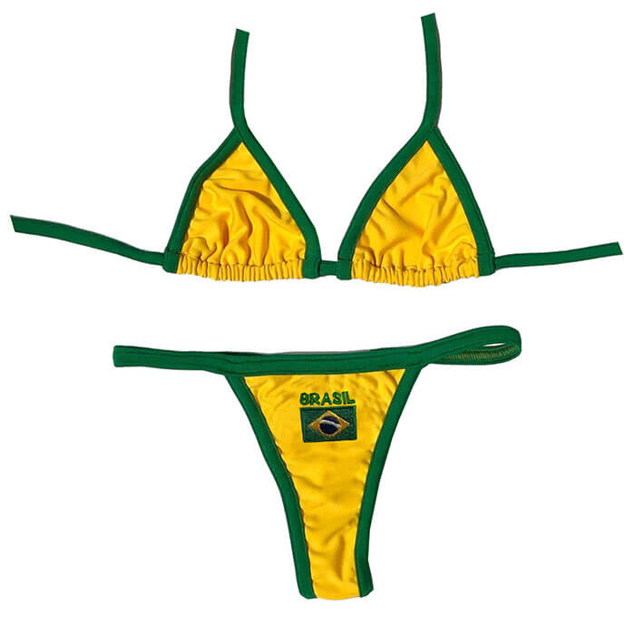 BRAZILIAN FLAG BIKINI TOP 80-85CM SWIMSUIT FOR ADULTS