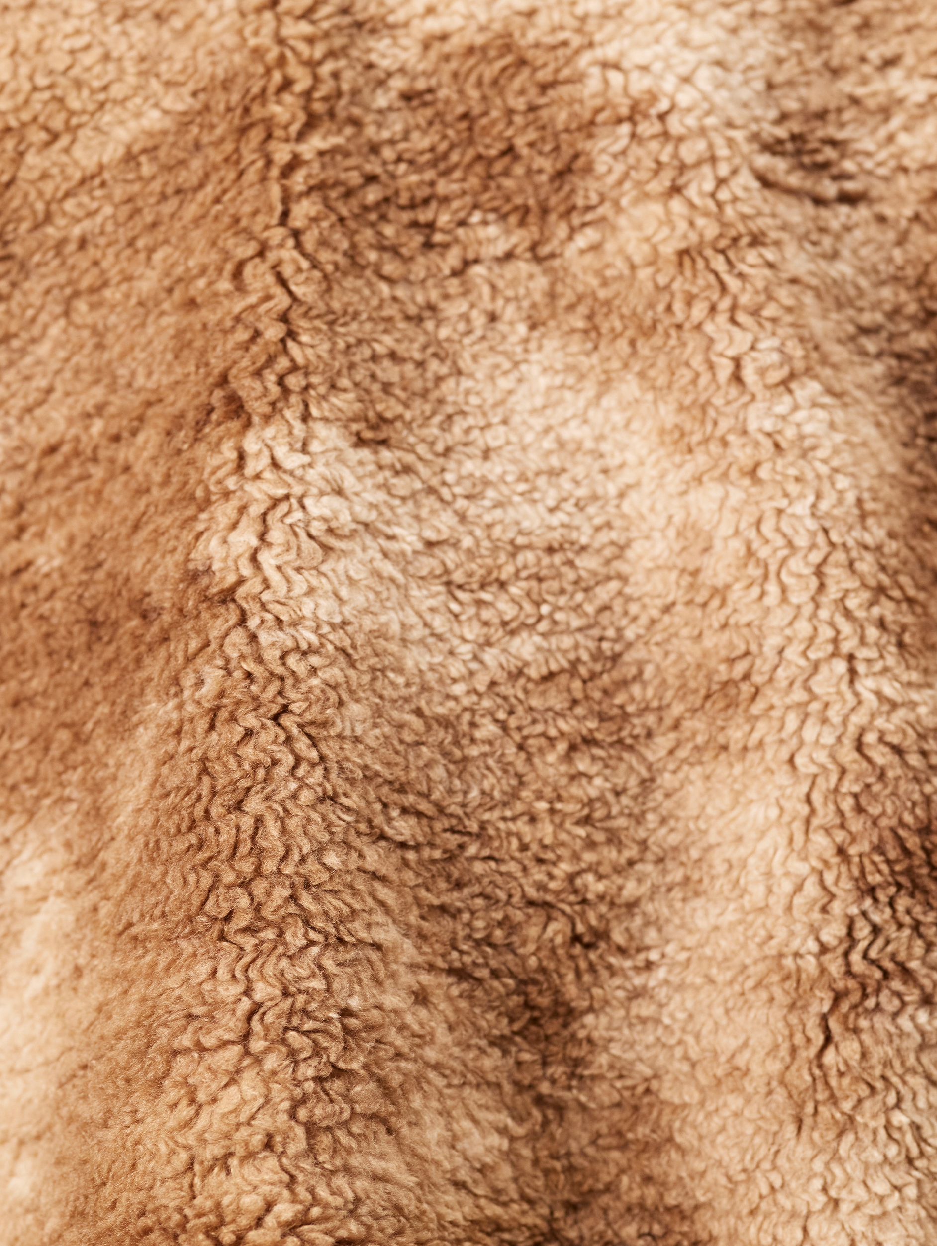 BROWN AND BEIGE TIE-DYE FLEECE PULLOVER OVERSIZED DROPPED SHOULDER