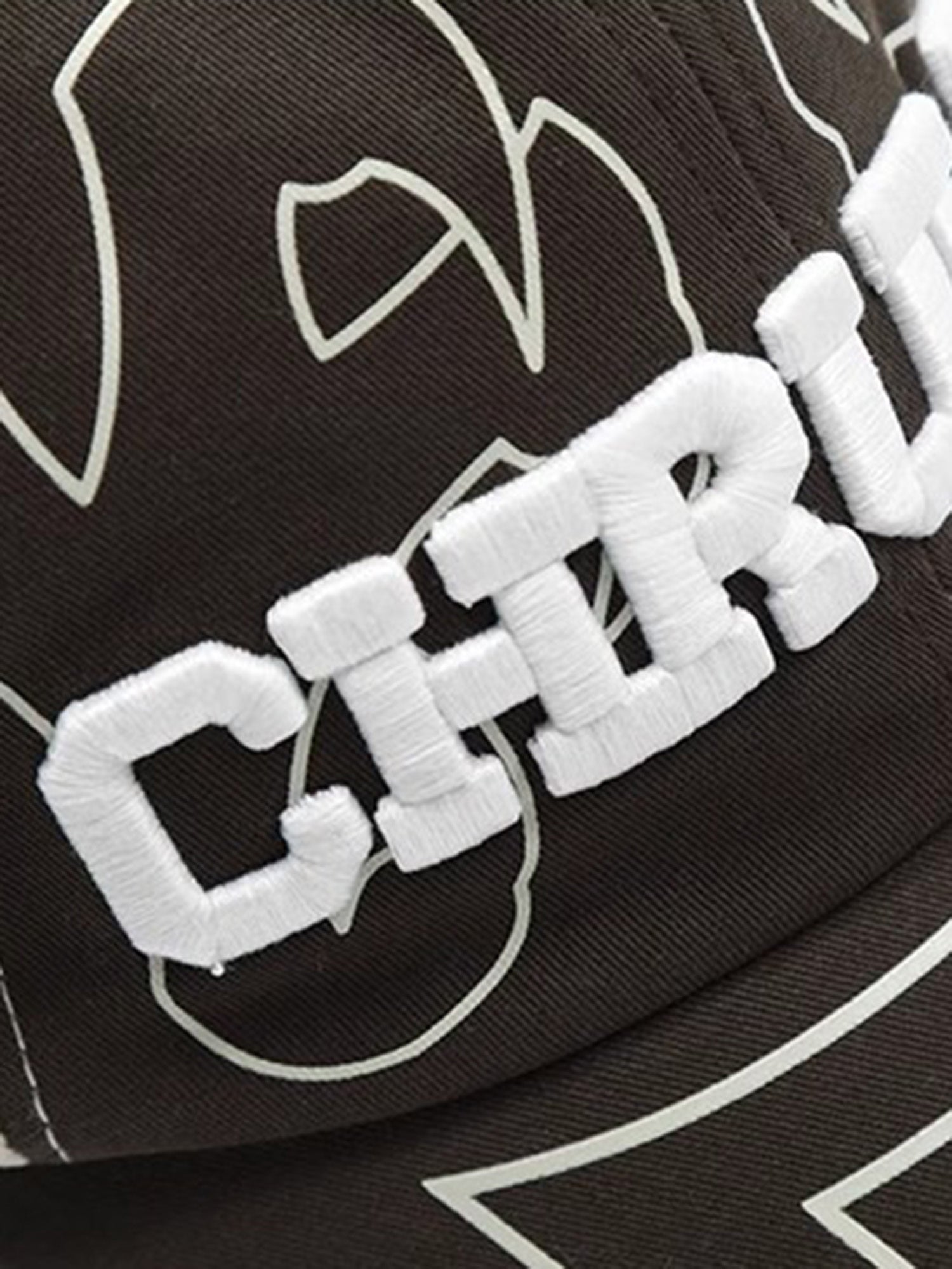 BROWN AND WHITE BASEBALL CAP DURABLE COTTON GARMENT