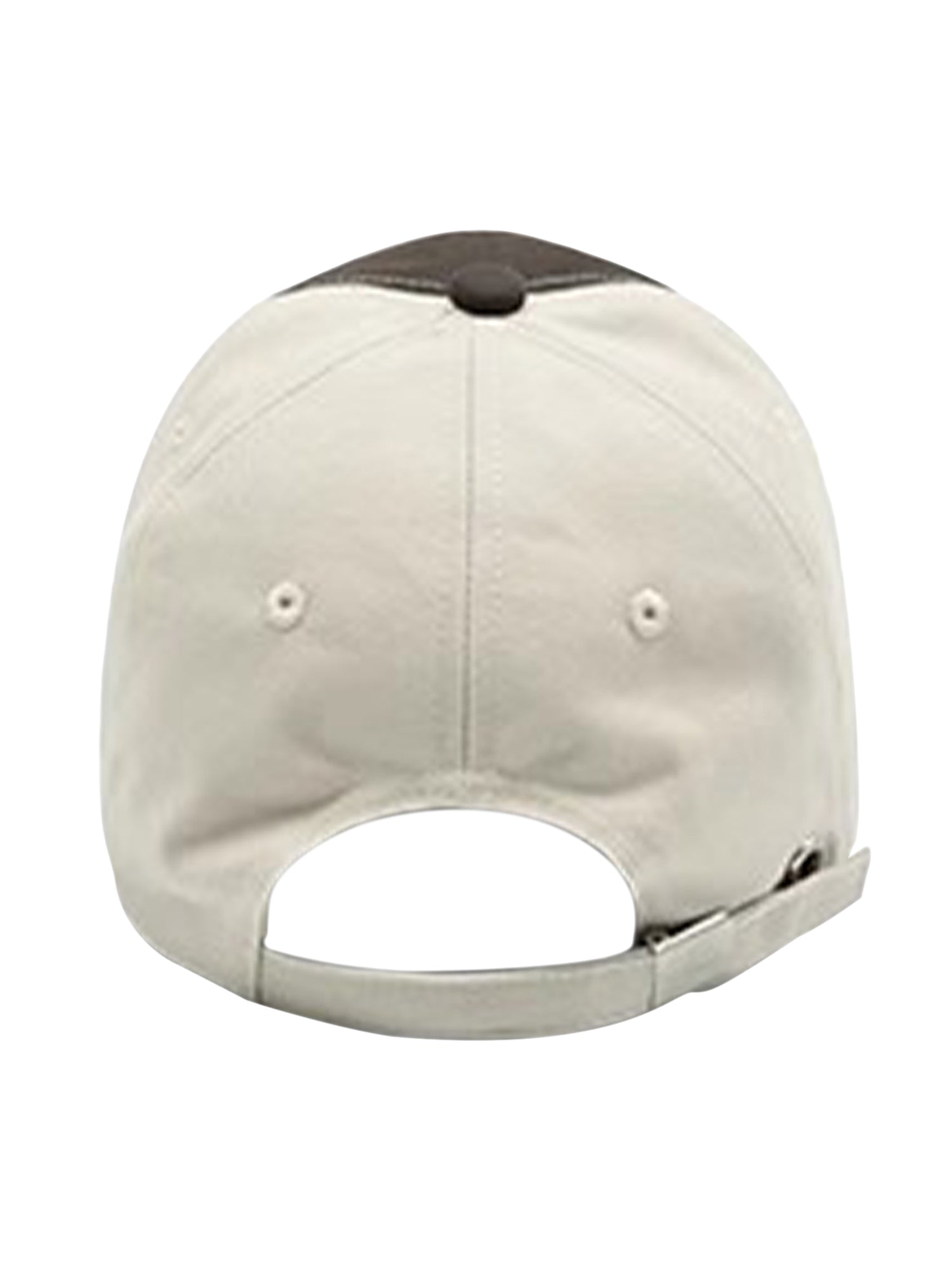 BROWN AND WHITE BASEBALL CAP DURABLE COTTON GARMENT