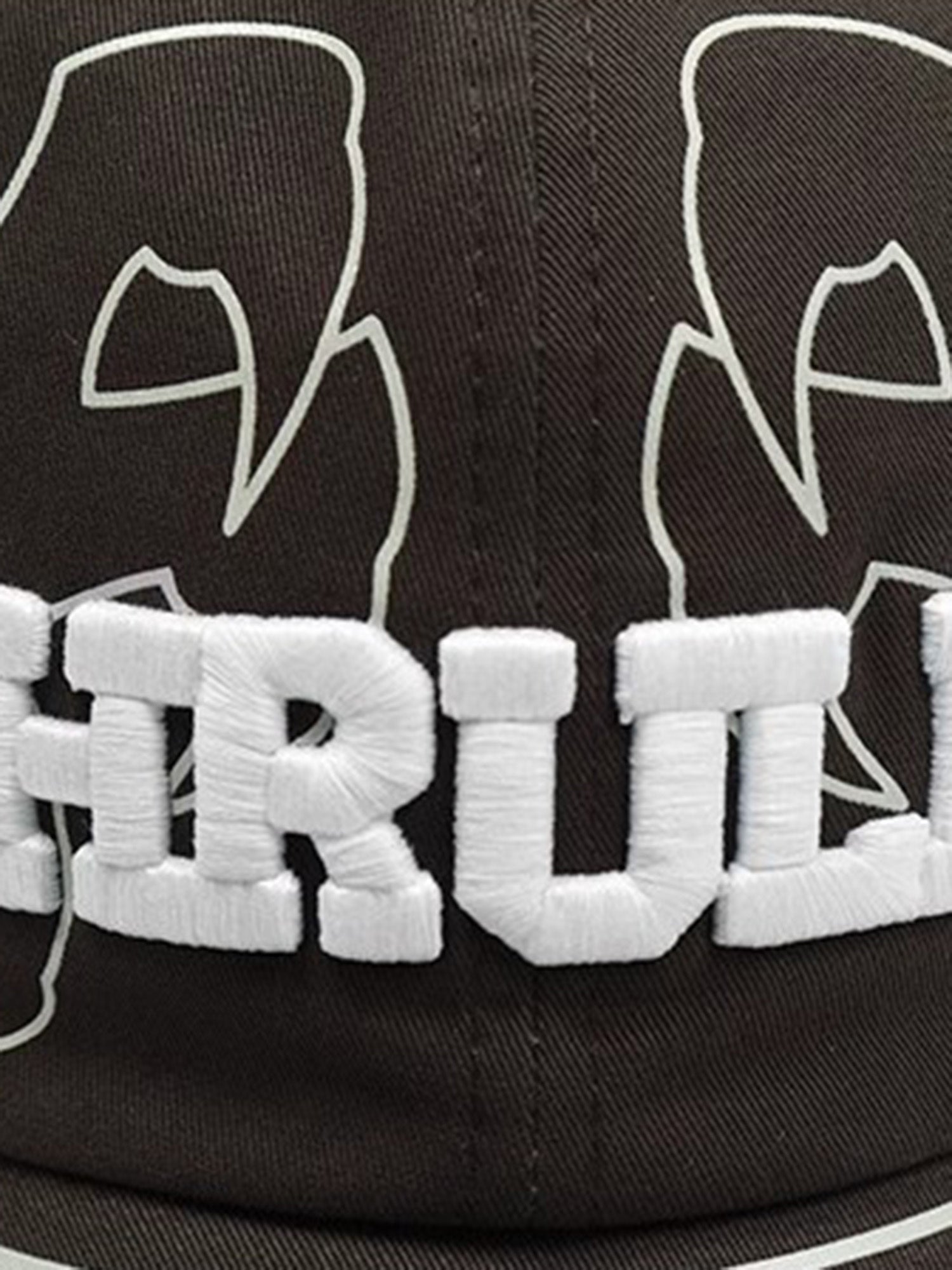 BROWN AND WHITE BASEBALL CAP DURABLE COTTON GARMENT