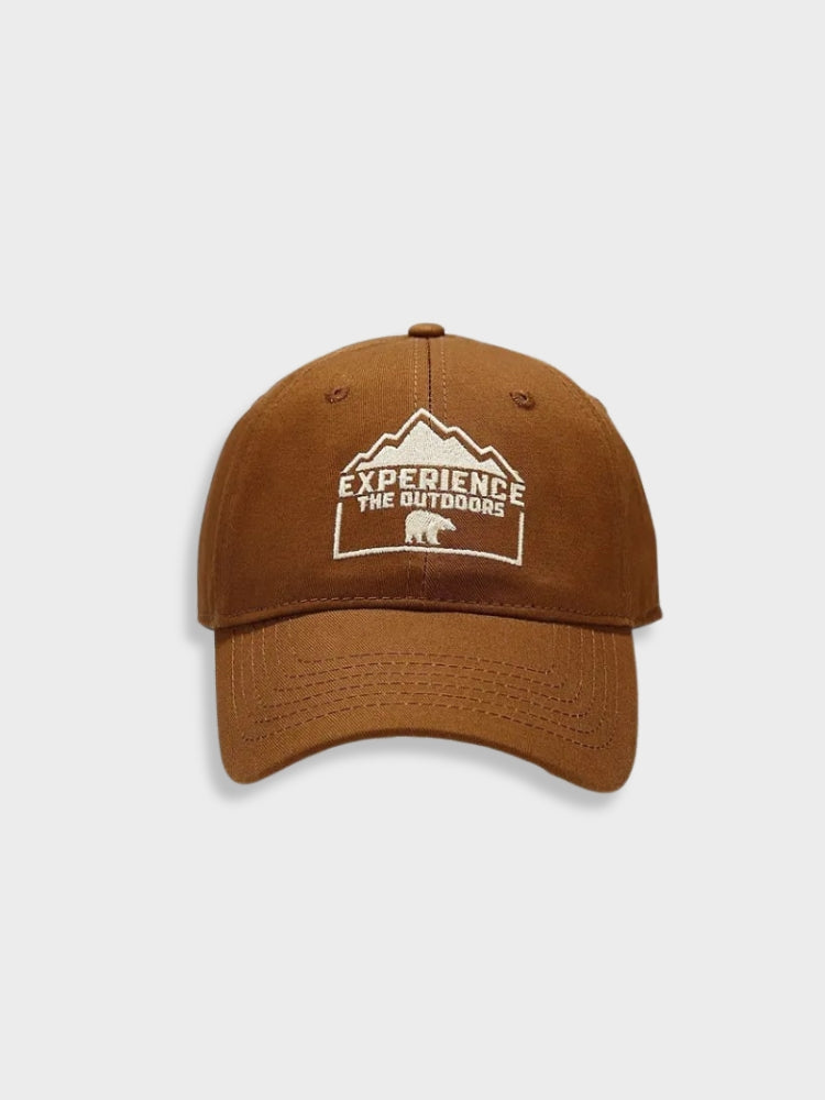 BROWN BASEBALL CAP WITH OUTDOOR GRAPHIC - OUTDOOR CAP