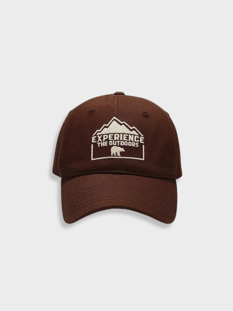BROWN BASEBALL CAP WITH OUTDOOR GRAPHIC - OUTDOOR CAP
