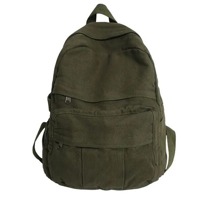 BROWN CANVAS BACKPACK FOR DAILY