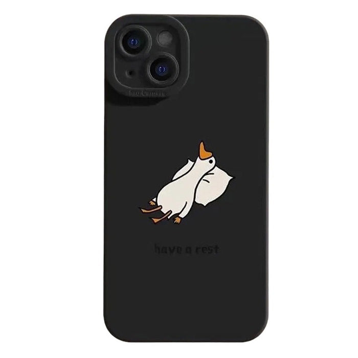 BROWN CARTOON DUCK REST IPHONE CASE FOR IPHONE