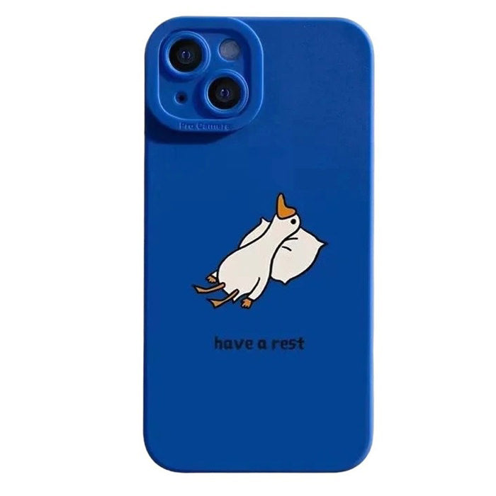 BROWN CARTOON DUCK REST IPHONE CASE FOR IPHONE