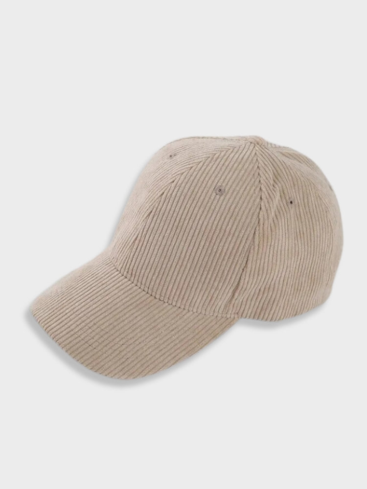 BROWN CORDUROY BASEBALL CAP - VERSATILE ACCESSORY FOR EVERYDAY WEAR