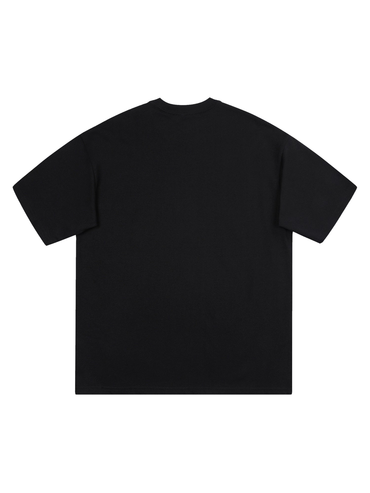 BROWN GRAPHIC PRINT JERSEY PULLOVER LOOSE FIT SHORT SLEEVE T-SHIRT