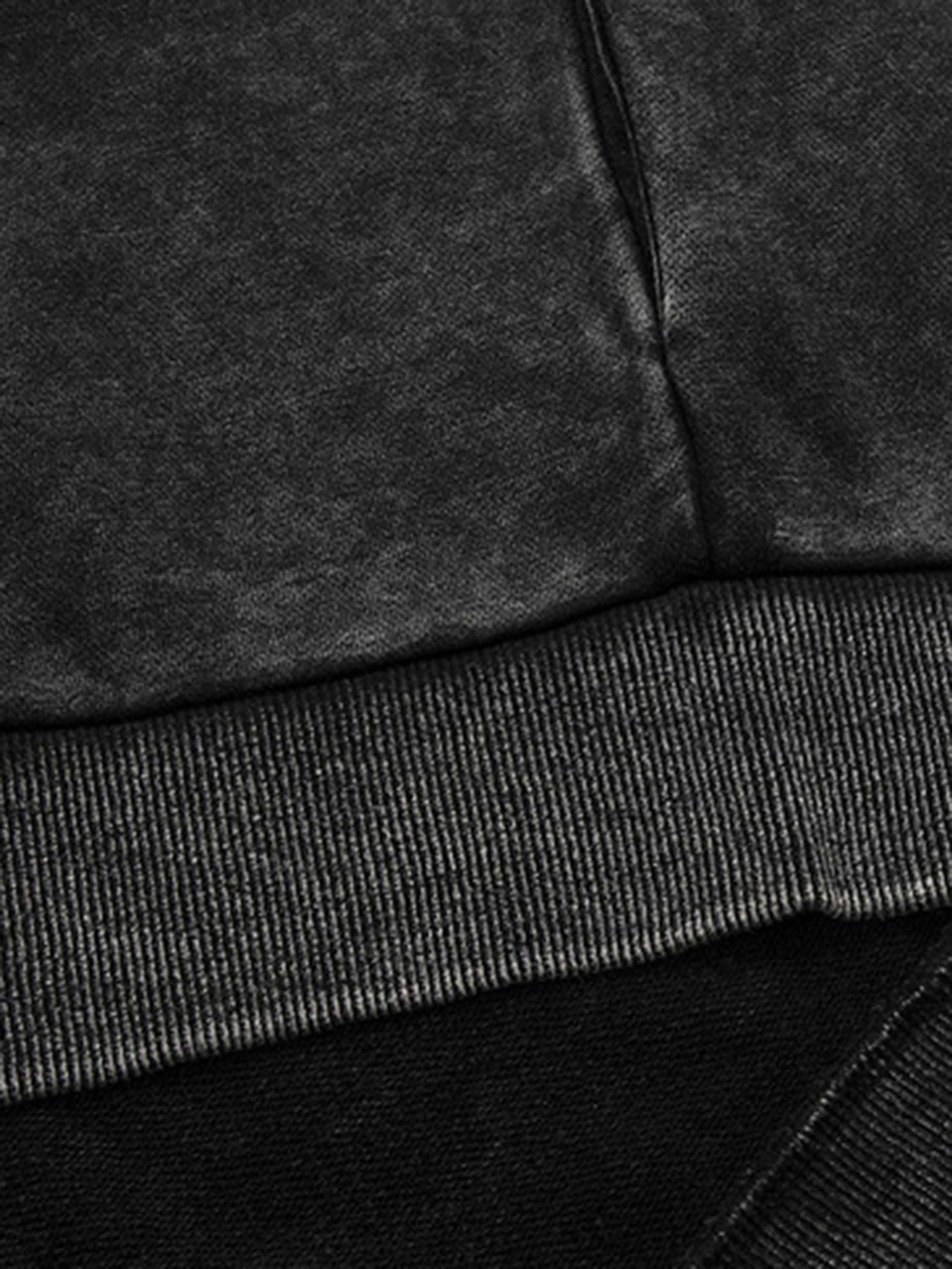 BROWN SKELETON HOODIE WITH EMBROIDERED CASUAL ROUND COLLAR