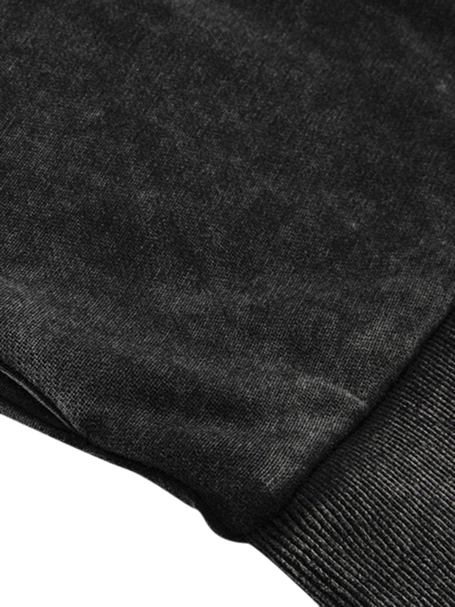 BROWN SKELETON HOODIE WITH EMBROIDERED CASUAL ROUND COLLAR