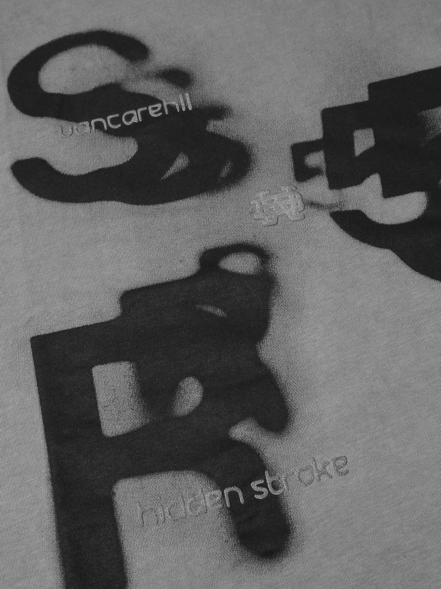 BROWN SLEEVELESS JERSEY PULLOVER WITH GRAPHIC AND ROUND COLLAR