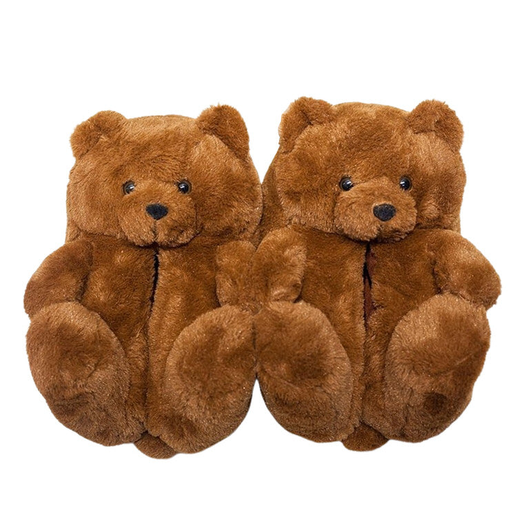 BROWN TEDDY BEAR SLIPPERS FOR ADULTS | TEDDY BEAR SLIPPERS