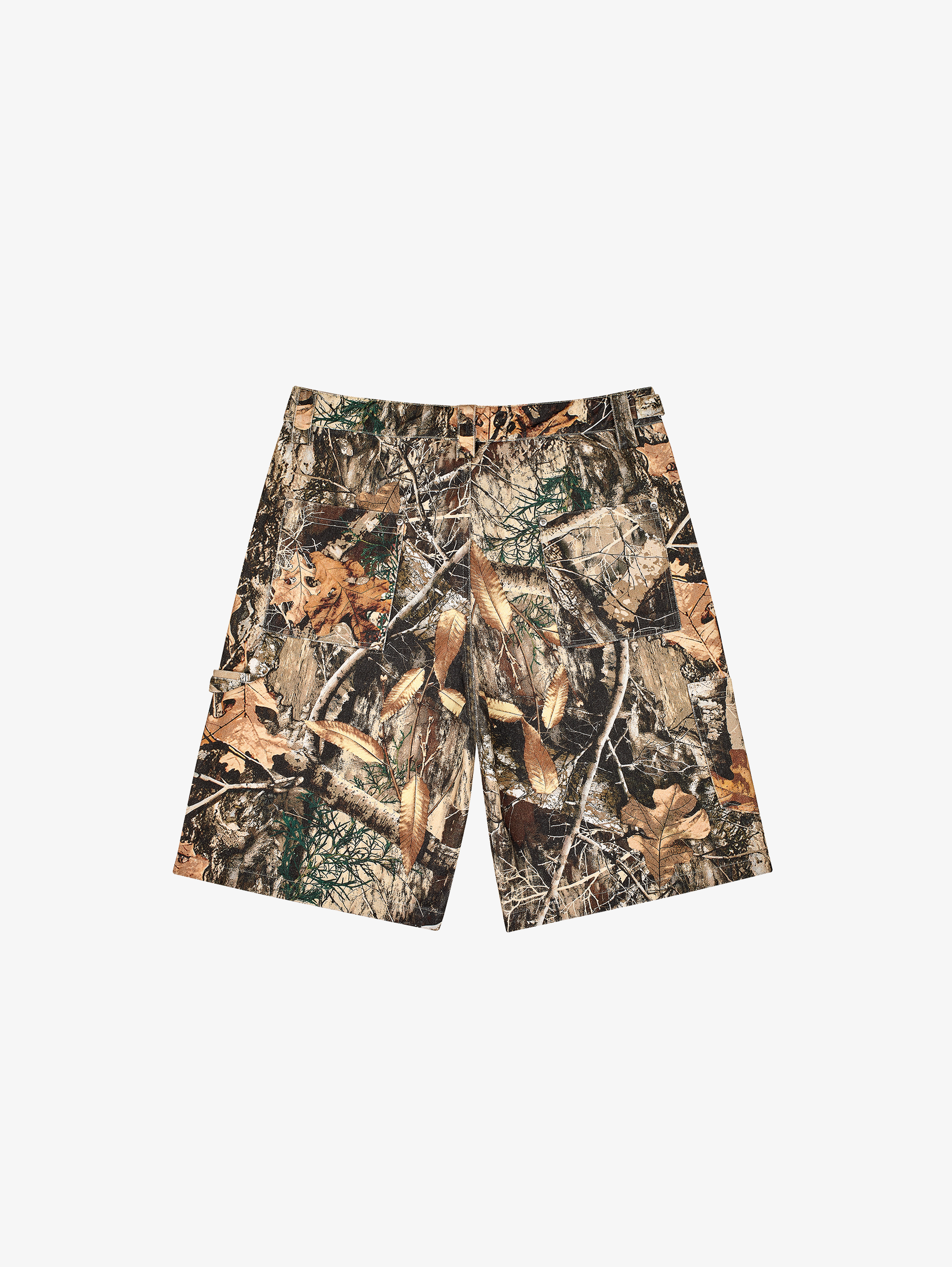 CAMOUFLAGE PATTERN SHORTS WITH WOOD PATTERN FOR ULTIMATE COMFORT