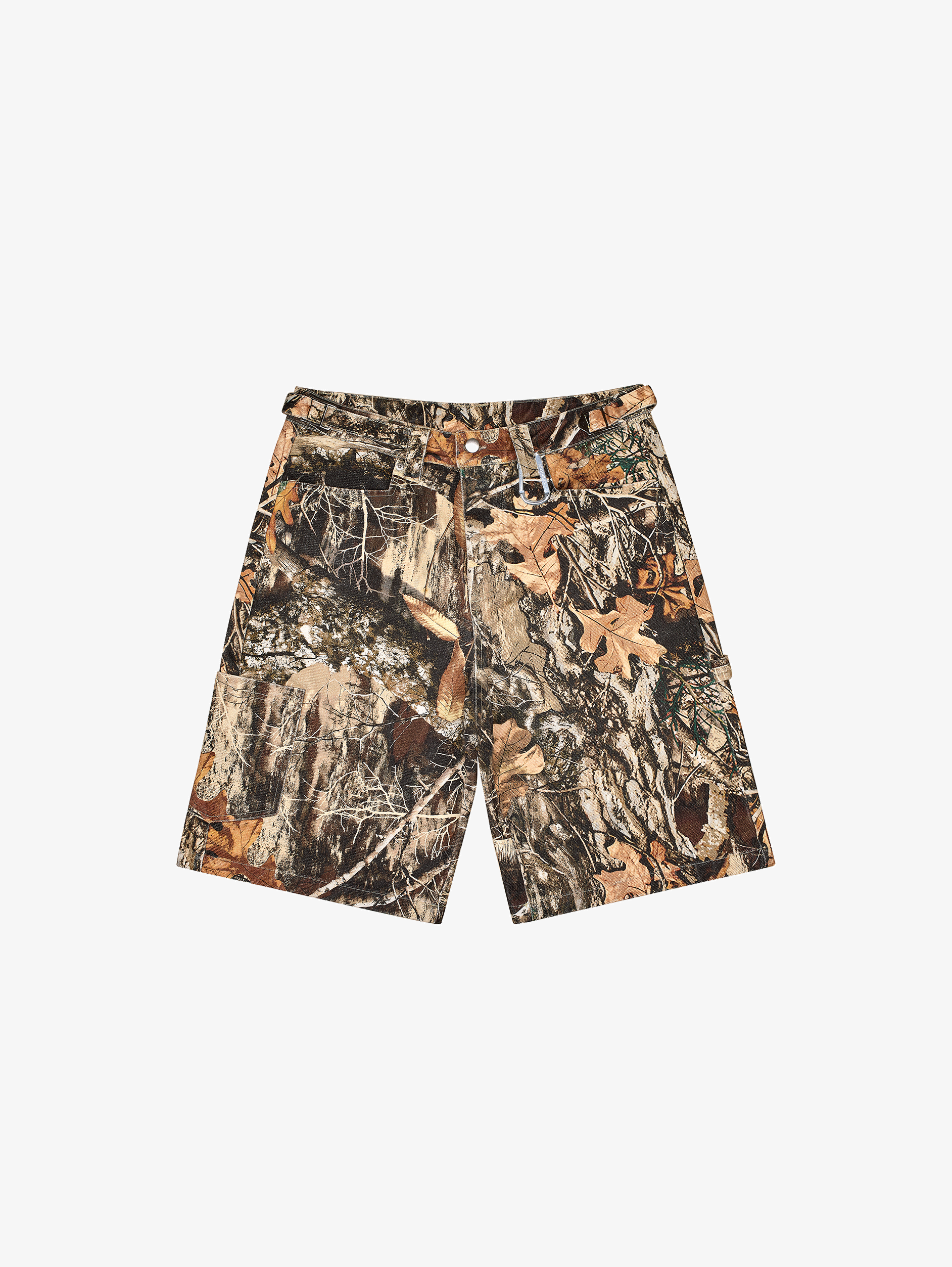 CAMOUFLAGE PATTERN SHORTS WITH WOOD PATTERN FOR ULTIMATE COMFORT