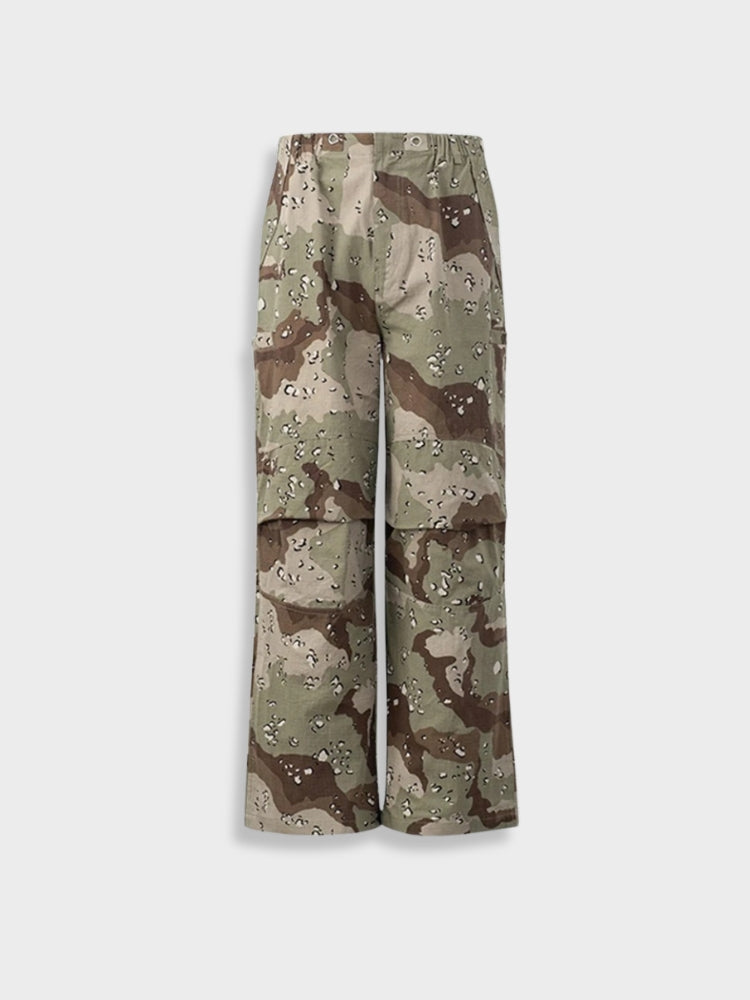 CAMOUFLAGE PRINT CARGO PANTS JOGGERS CAMO