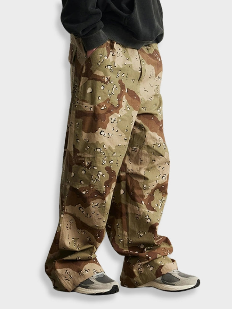 CAMOUFLAGE PRINT CARGO PANTS JOGGERS CAMO