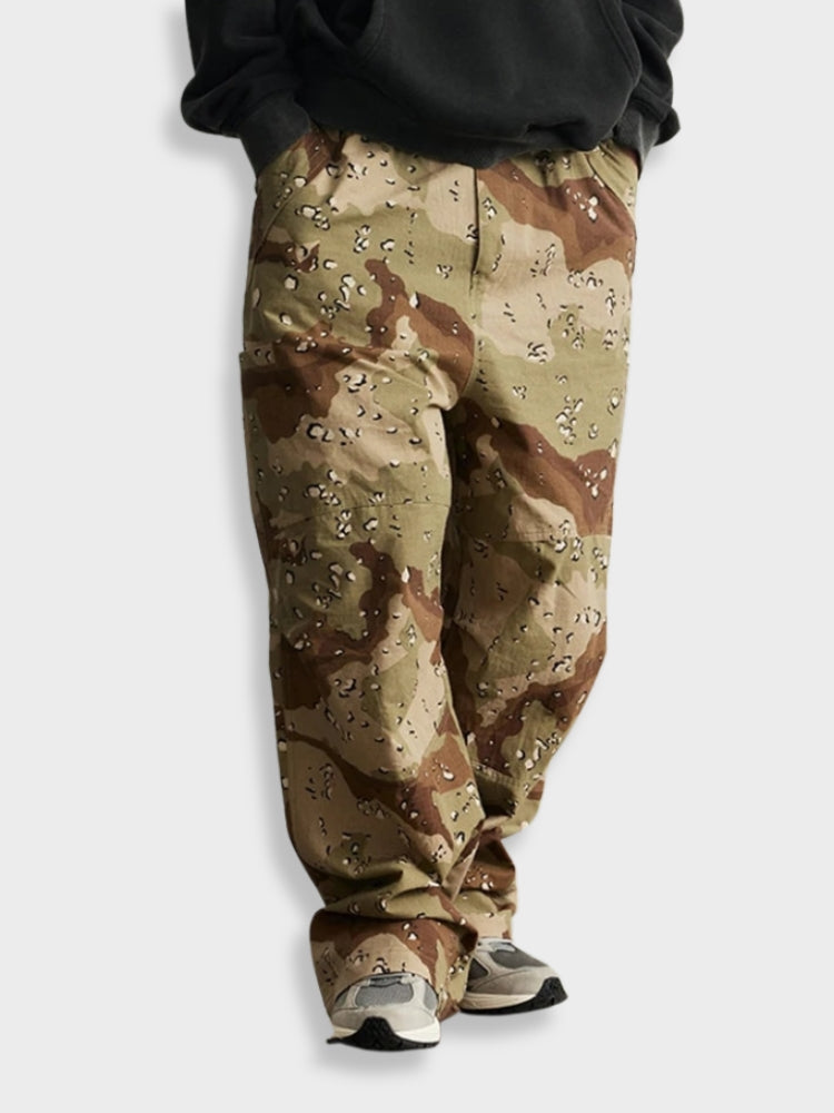 CAMOUFLAGE PRINT CARGO PANTS JOGGERS CAMO