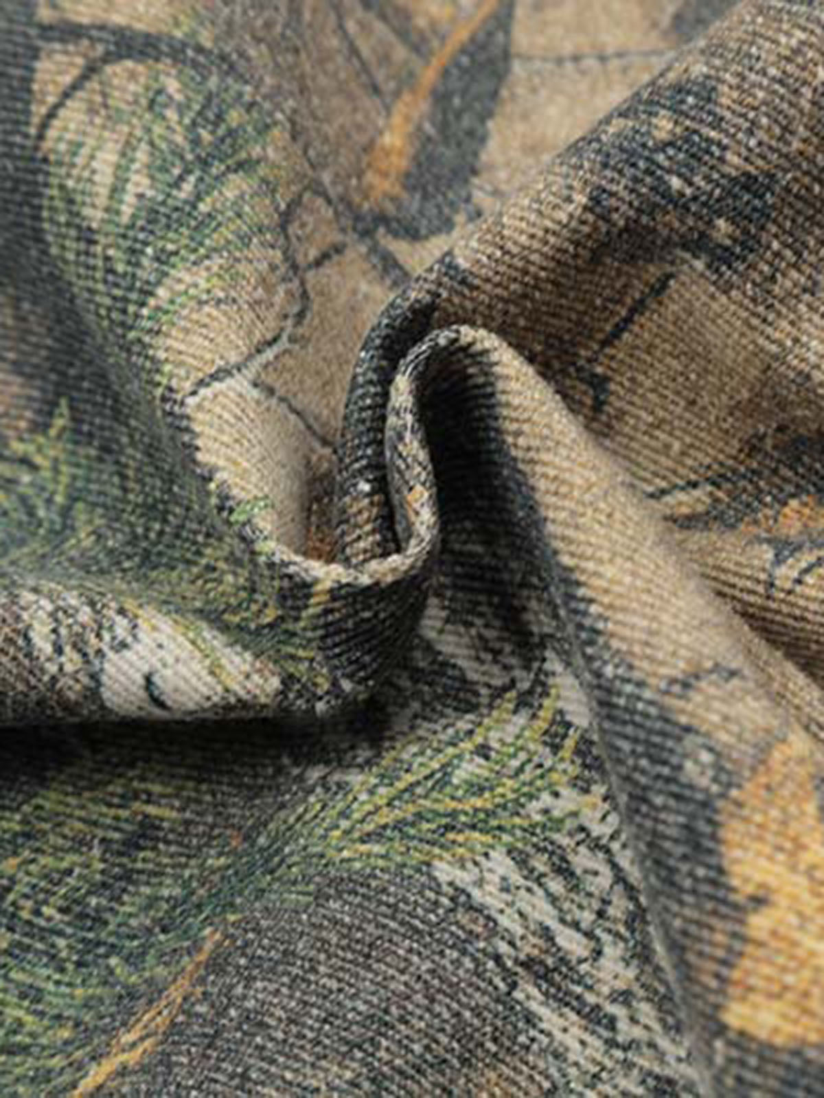 CAMOUFLAGE ZIP-UP HOODED TERRY CLOTH JACKET WITH LONG SLEEVES