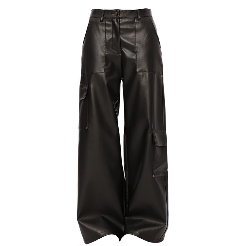 CARGO VEGAN LEATHER TROUSERS ROCK THE SCENE